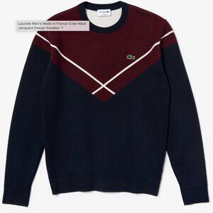 Lacoste Crew Neck Jacquard Design Sweater